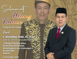 Selamat ulang tahun Sekretaris DPRD Provinsi Kalimantan Utara, H. Mohammad Pandi, S.H., M.AP yang ke 56 Tahun