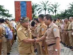 Pemerintah Provinsi Kalimantan Utara (Kaltara) Menggelar apel Perdana Gabungan