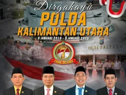 Unsur Pimpinan, Anggota DPRD dan Sekretaris DPRD beserta Staf Sekretariat DPRD Provinsi Kalimantan Utara mengucapkan Dirgahayu Polda Kalimantan Utara ke-7