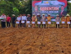 PT.Sanjung Makmur Hadiri Tanam Jagung Perdana  Kapolres Tana Tdung Bersama Kelompok Tani Maju Jaya Desa Tidung Pala Sesayap