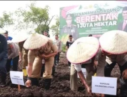 PT. Sanjung Makmur Dukung Program Presiden Tanam Perdana Jagung Sejuta Hektar
