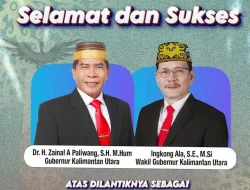 Dinas Pemuda dan Olahraga Provinsi Kalimantan Utara mengucapkan selamat dan sukses