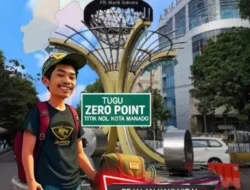 Daeng Anpes Finish di Zero Point Manado, 126 Hari Jalan Kaki dari Makassar