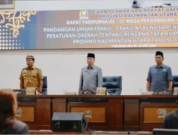 Gubernur Kalimantan Utara (Kaltara) Dr. H. Zainal Arifin Paliwang, S.H., M.Hum, Hadiri Rapat Paripurna DPRD Kaltara Bahas Rt/Rw Provinsi