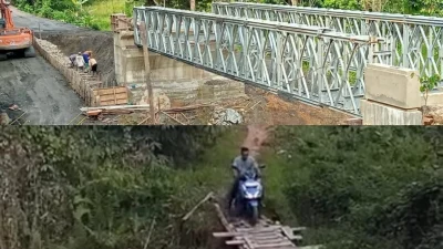 Pemerintah Kabupaten Bulungan Bangun Jembatan Penghubung di Kecamatan Peso, Ditargetkan Rampung Desember