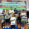 Sekprov Kaltara Raih Juara di Turnamen Tenis Piala Gubernur 2026